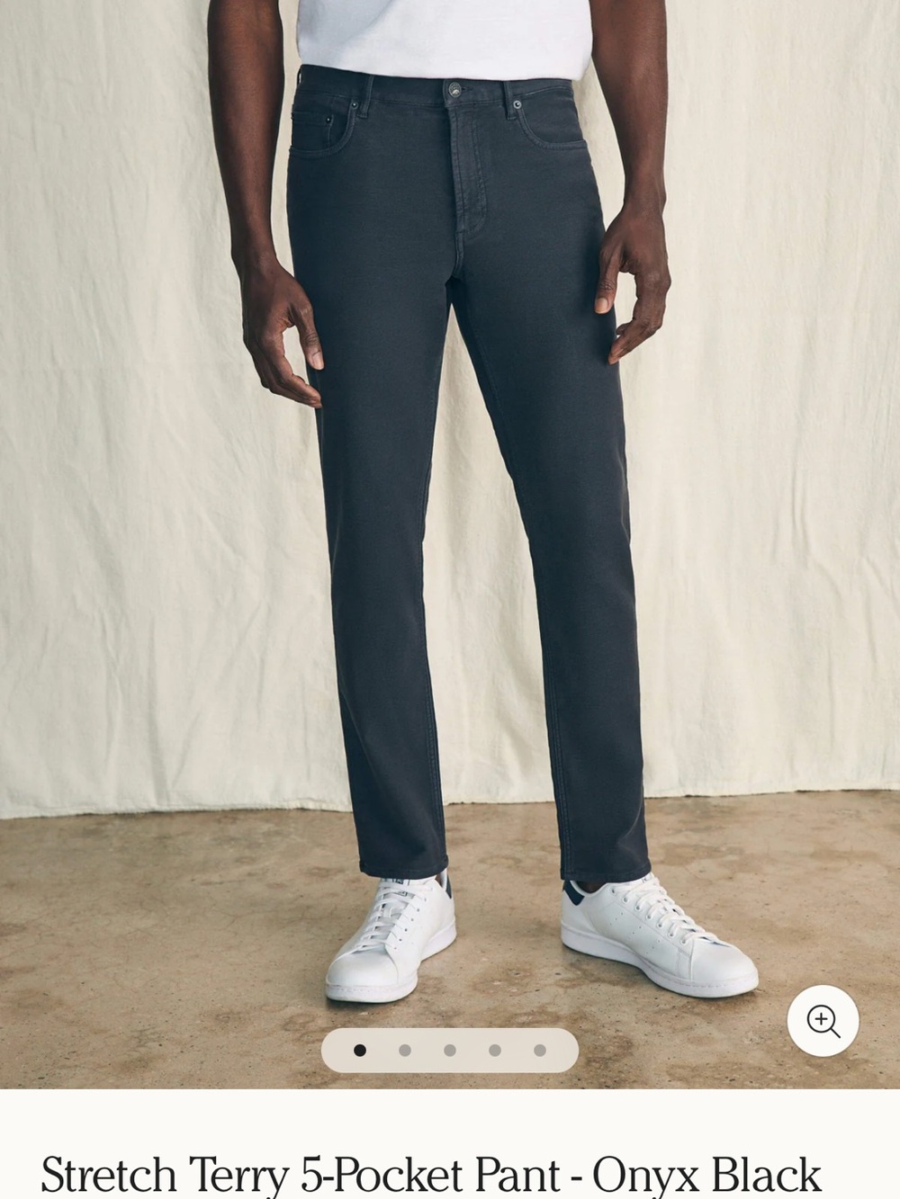 Faherty Slim Straight Jeans in Onyx Black